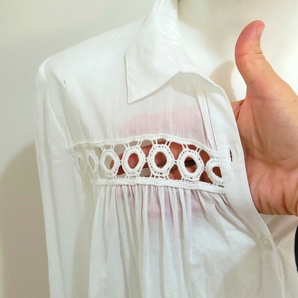 Size 8 Seed white cotton top - Picture 4 of 7